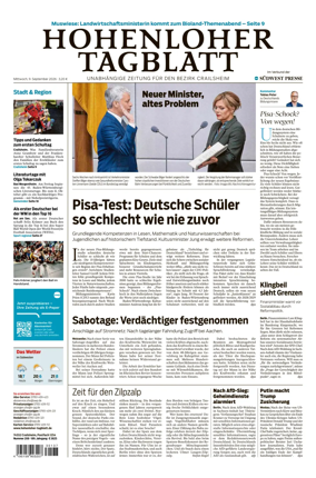 Cover of Hohenloher Tagblatt