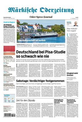 Cover of Markische Oderzeitung Eisenhuttenstadt