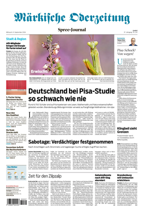Cover of Markische Oderzeitung Spree-Journal