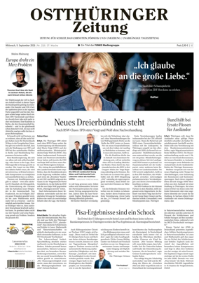 Cover of Ostthuringer Zeitung (Posneck)