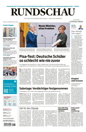 Cover of Rundschau fur den Schwabischen Wald – Der Kocherbote