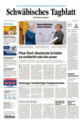 Cover of Schwabisches Tagblatt - Tubinger Chronik