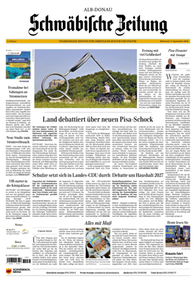 Cover of Schwabische Zeitung (Alb-Donau)