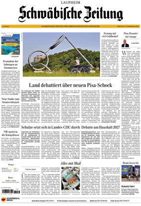 Cover of Schwabische Zeitung (Laupheim)
