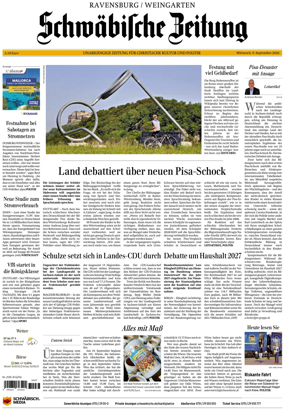 Cover of Schwabische Zeitung (Ravensburg / Weingarten)