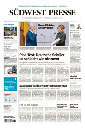 Cover of Sudwest Presse