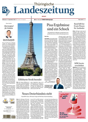 Cover of Thuringische Landeszeitung (Erfurt)