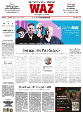 Cover of Westdeutsche Allgemeine Zeitung (Mulheim an der Ruhr)