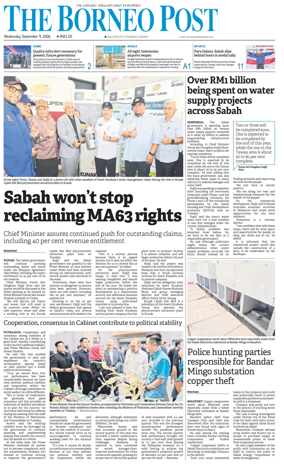 Cover of The Borneo Post (Sabah)