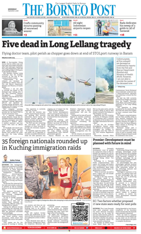 Cover of The Borneo Post (Sarawak)