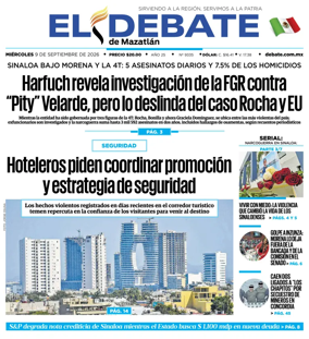 Cover of El Debate de Mazatlan