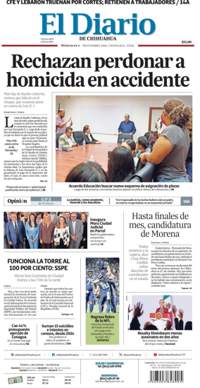 Cover of El Diario de Chihuahua