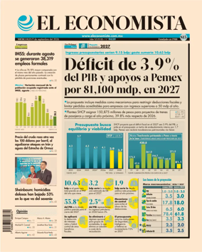 Cover of El Economista (Mexico)