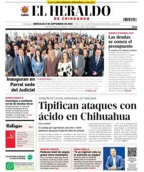Cover of El Heraldo de Chihuahua