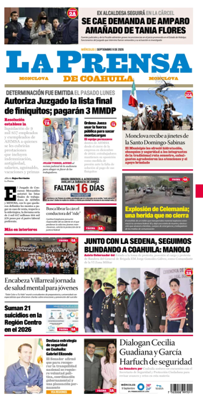 Cover of La Prensa de Coahuila