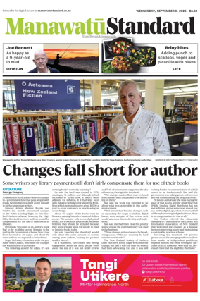 Cover of Manawatu Standard