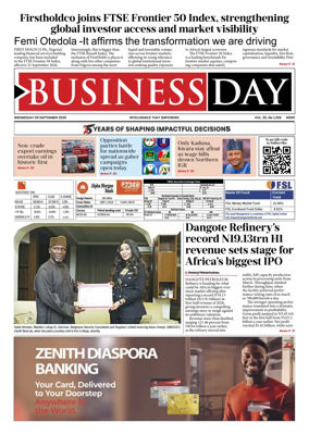 Cover of Business Day (Nigeria)