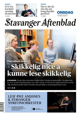 Cover of Stavanger Aftenblad
