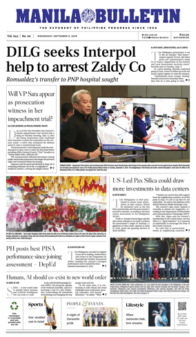 Cover of Manila Bulletin