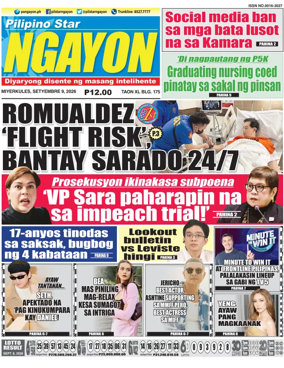 Cover of Pilipino Star Ngayon