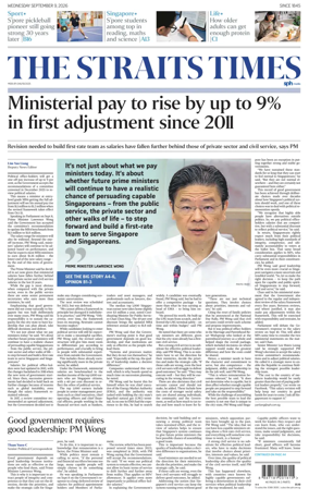 Cover of The Straits Times