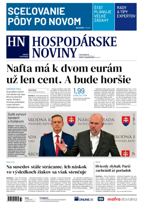 Cover of Hospodarske noviny