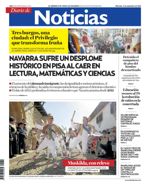 Cover of Diario de Noticias (Spain)