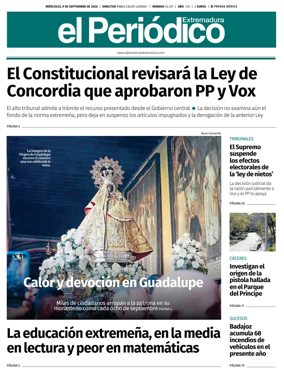 Cover of El Periodico Extremadura