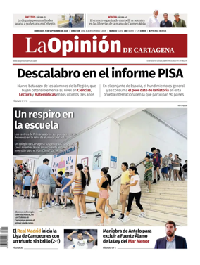 Cover of La Opinion de Murcia (Cartagena)