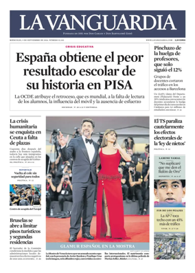 Cover of La Vanguardia