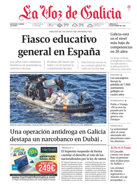 Cover of La Voz de Galicia (A Coruna)