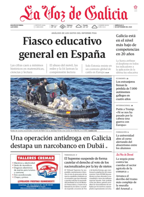 Cover of La Voz de Galicia (Ferrol)