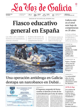 Cover of La Voz de Galicia (Lugo)