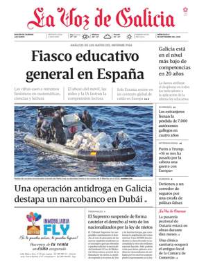 Cover of La Voz de Galicia (Ourense)
