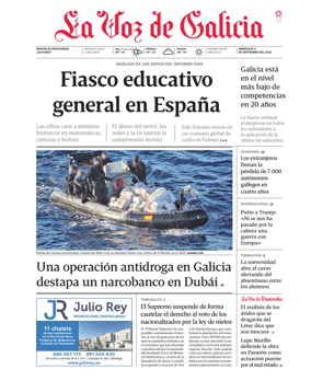 Cover of La Voz de Galicia (Pontevedra)