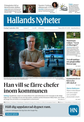 Cover of Hallands Nyheter