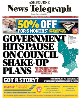 Cover of Ashbourne News Telegraph