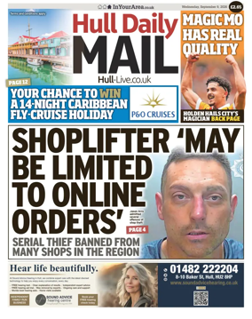 Cover of Hull Daily Mail