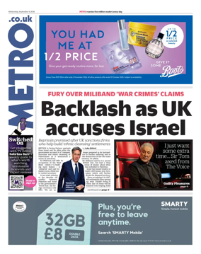 Cover of Metro (UK)