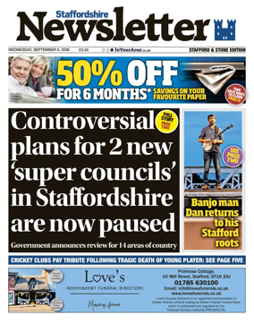 Cover of Staffordshire Newsletter