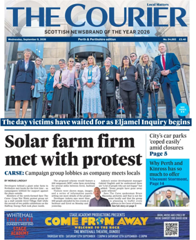 Cover of The Courier & Advertiser (Perth and Perthshire Edition)