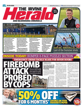 Cover of The Irvine Herald and Kilwinning Chronicle