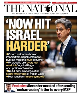 Cover of The National (Scotland)
