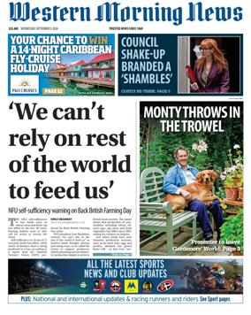 Cover of Western Morning News