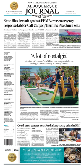 Cover of Albuquerque Journal