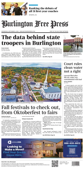 Cover of Burlington Free Press