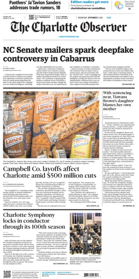 Cover of The Charlotte Observer