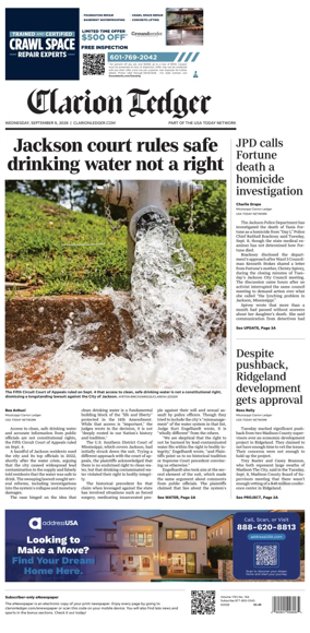 Cover of Clarion Ledger