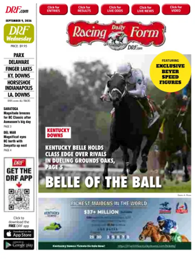 Cover of Daily Racing Form National Digital Edition