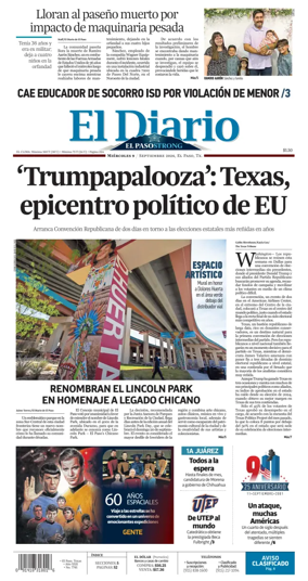 Cover of El Diario de El Paso